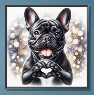 Preview: Diamond Painting Französische Bulldoge